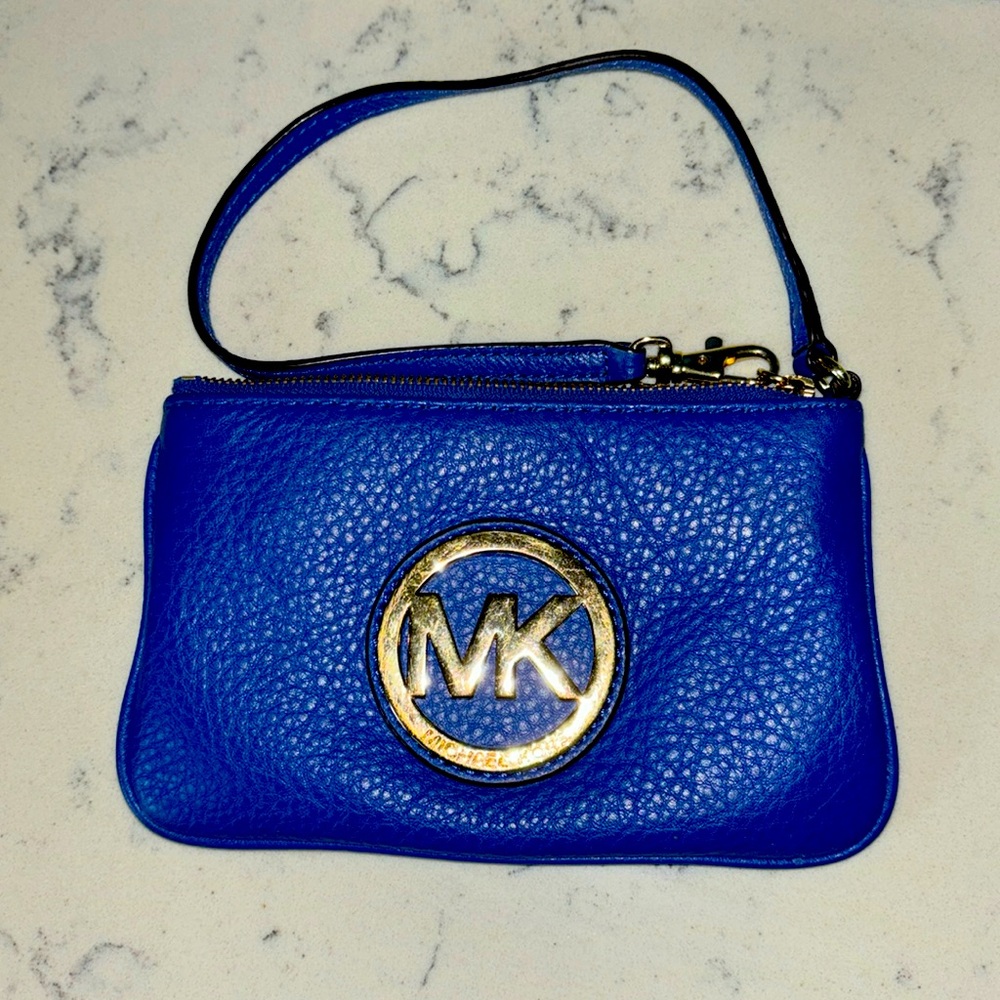 Michael Kors - wallet or wristlet. Blue. Barely used.